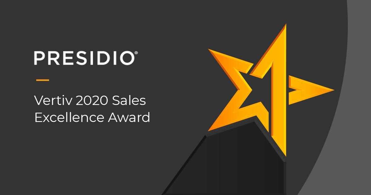 Vertiv 2020 Sales Excellence Award