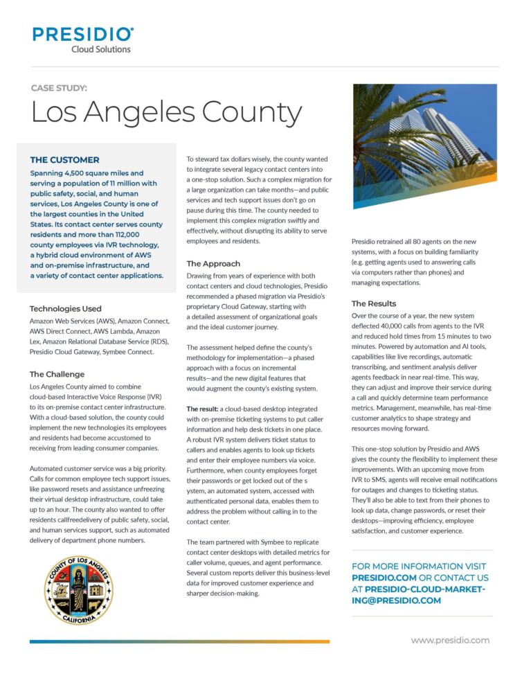 LA County : Revolutionizing Public Services through Technology Innovation and Efficiency