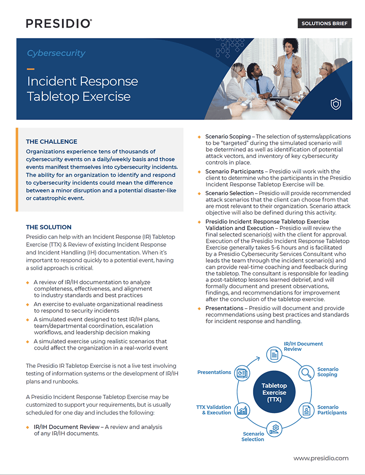 Incident Response Tabletop Exercise
