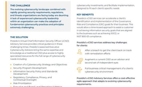 vCISO Advisory Services
