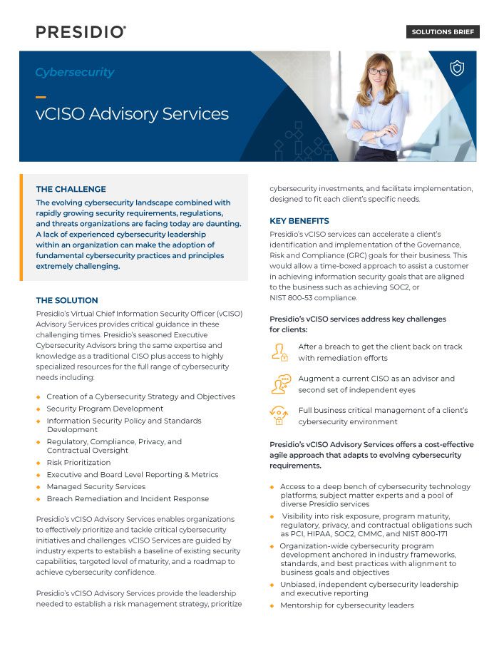 vCISO Advisory Services