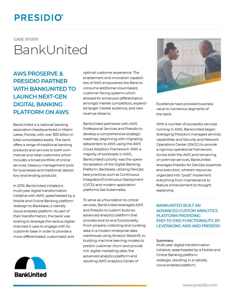 BankUnited: Empowering Financial Institutions with Secure and Agile Technology Solutions