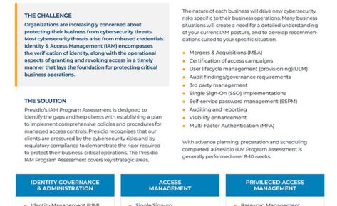 Identity & Access Management (IAM) Program Assessment