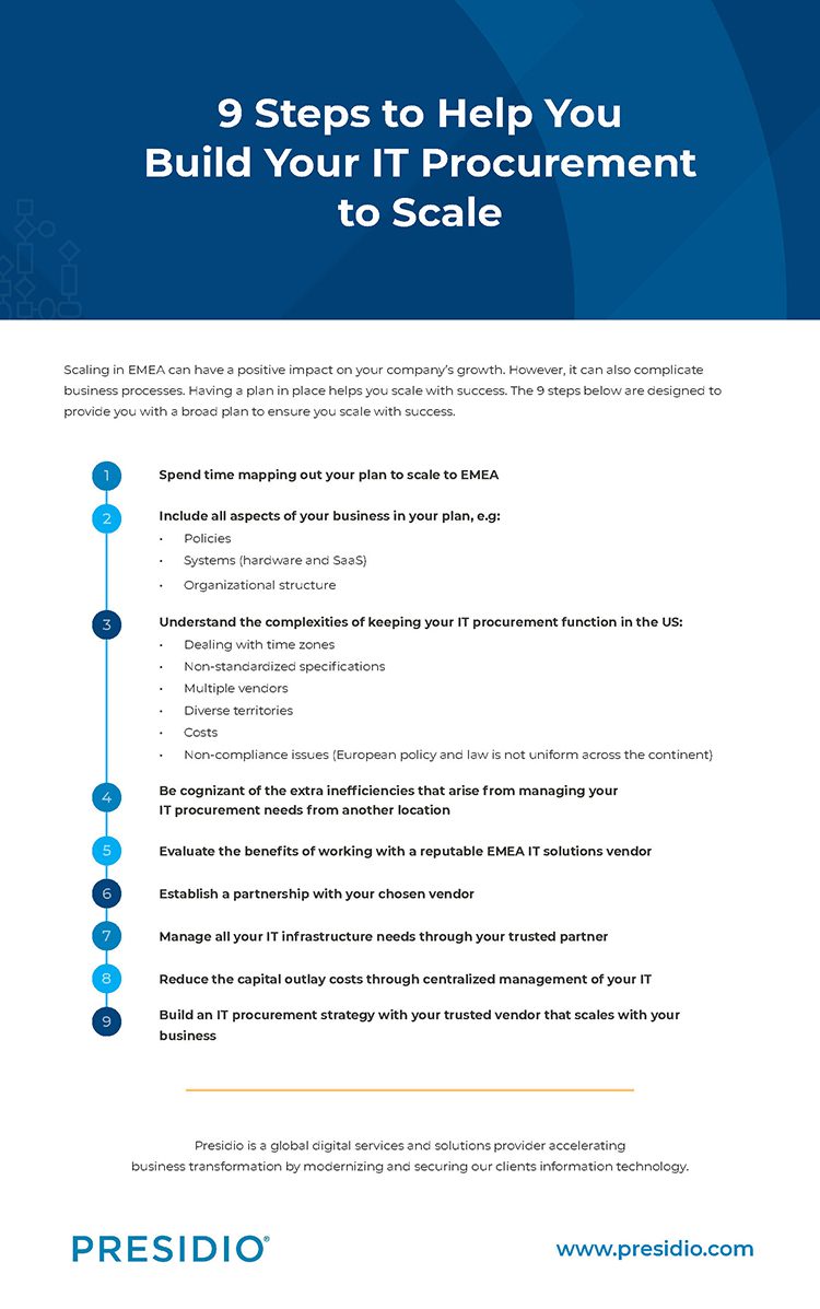 Presidio 9 steps checklist