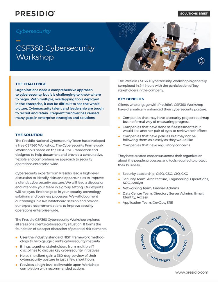 CSF360 Cybersecurity Workshop
