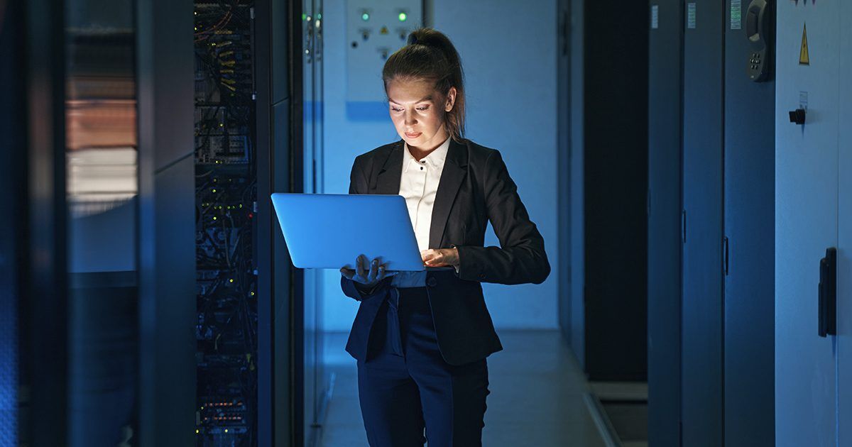 Woman on computer