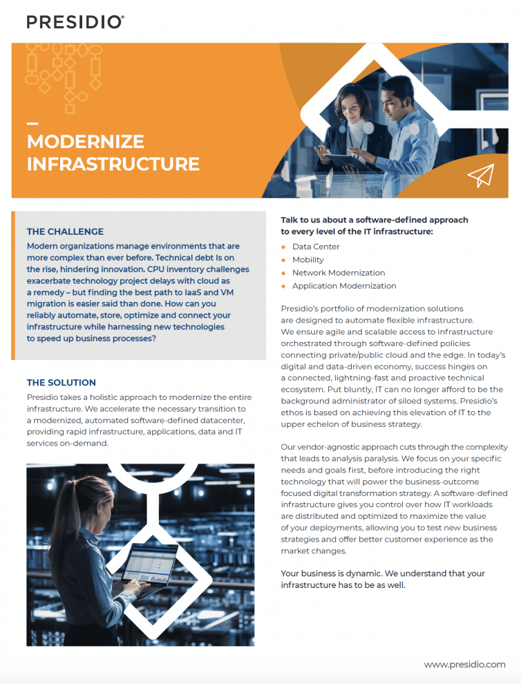 Modernize Infrastructure