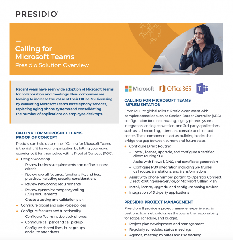 Calling for Microsoft Teams
