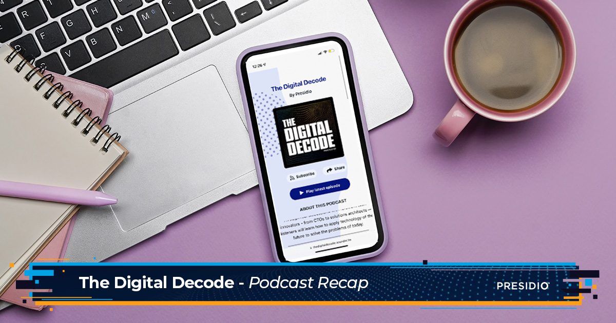 Digital decode podcast on phone screen