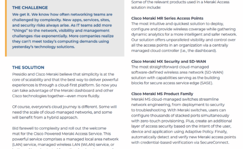 Presidio Meraki Access