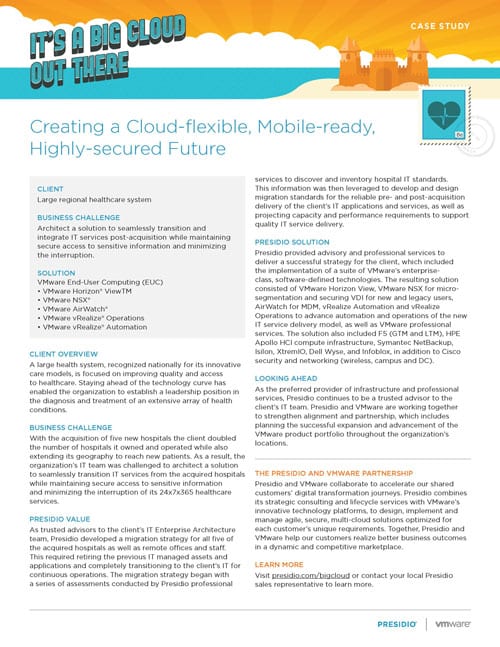 Creating a Cloud-flexible, Mobile-ready, Highly-secured Future