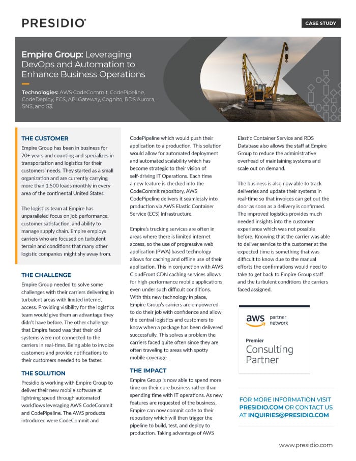 Empire Group: Leveraging DevOps and Automation to Enhance Business Operations