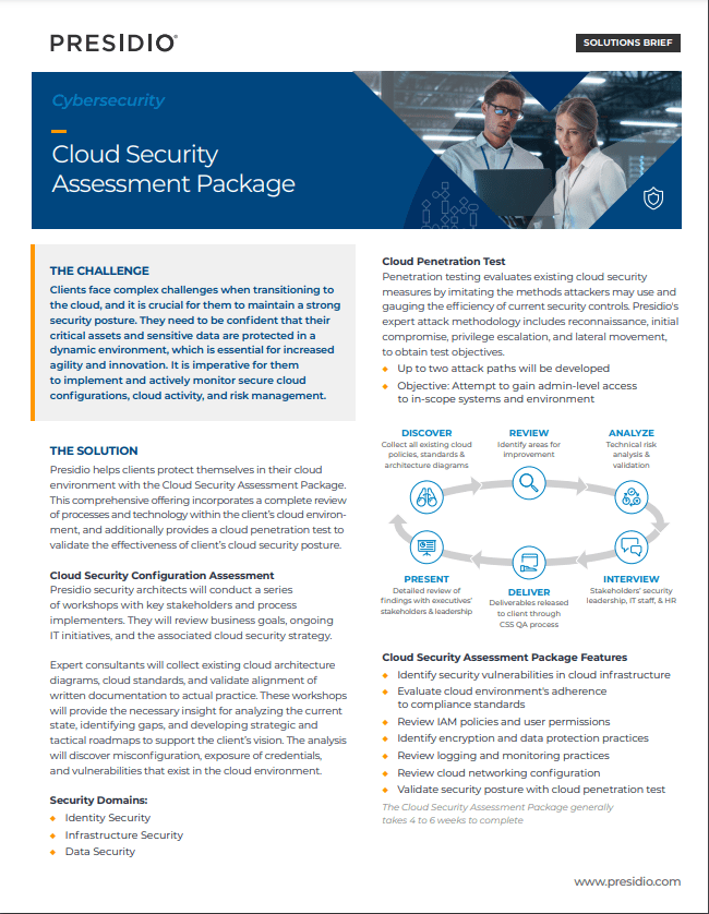 Cloud Security Assessment Package Solution Brief