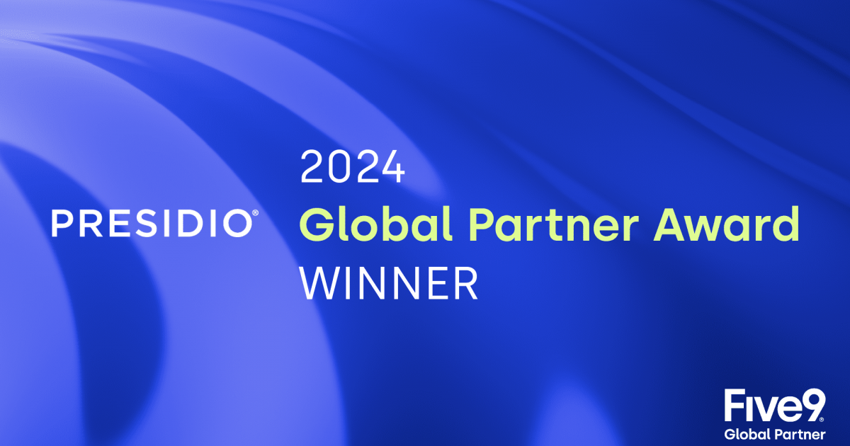 Presidio Awarded Genius AI Partner of the Year at Five9 Global Partner Awards
