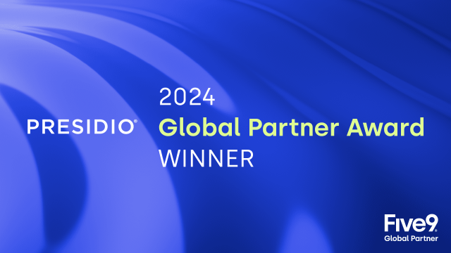 Presidio Awarded Genius AI Partner of the Year at Five9 Global Partner Awards