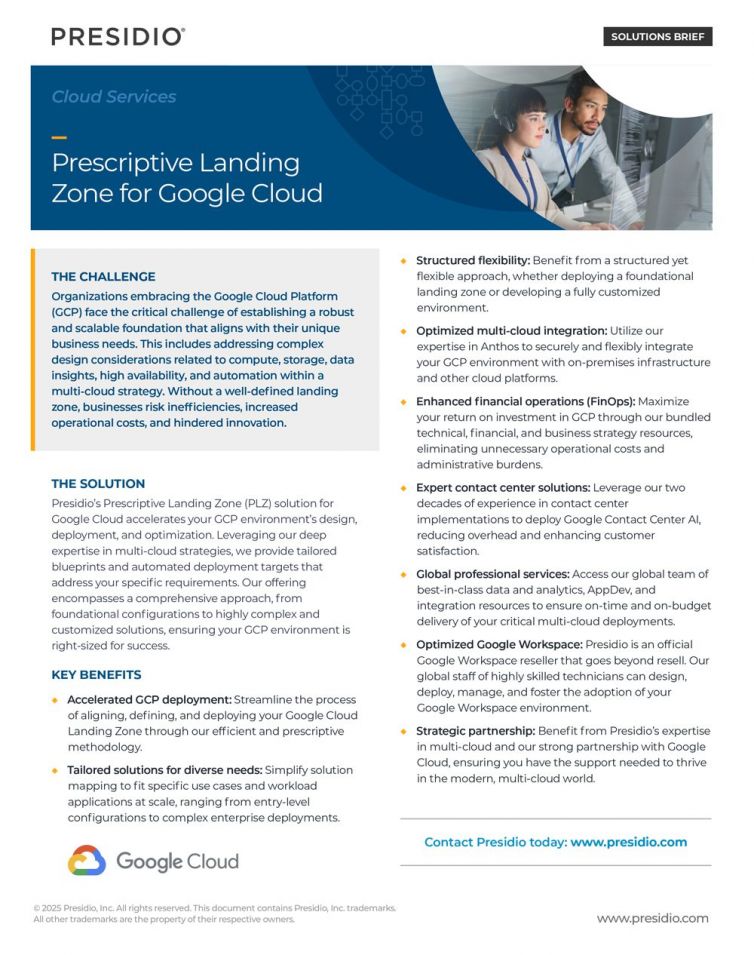 Prescriptive Landing Zone for Google Cloud