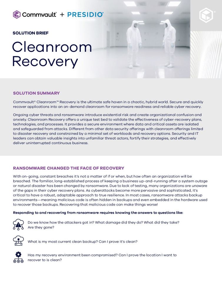 Cleanroom Recovery