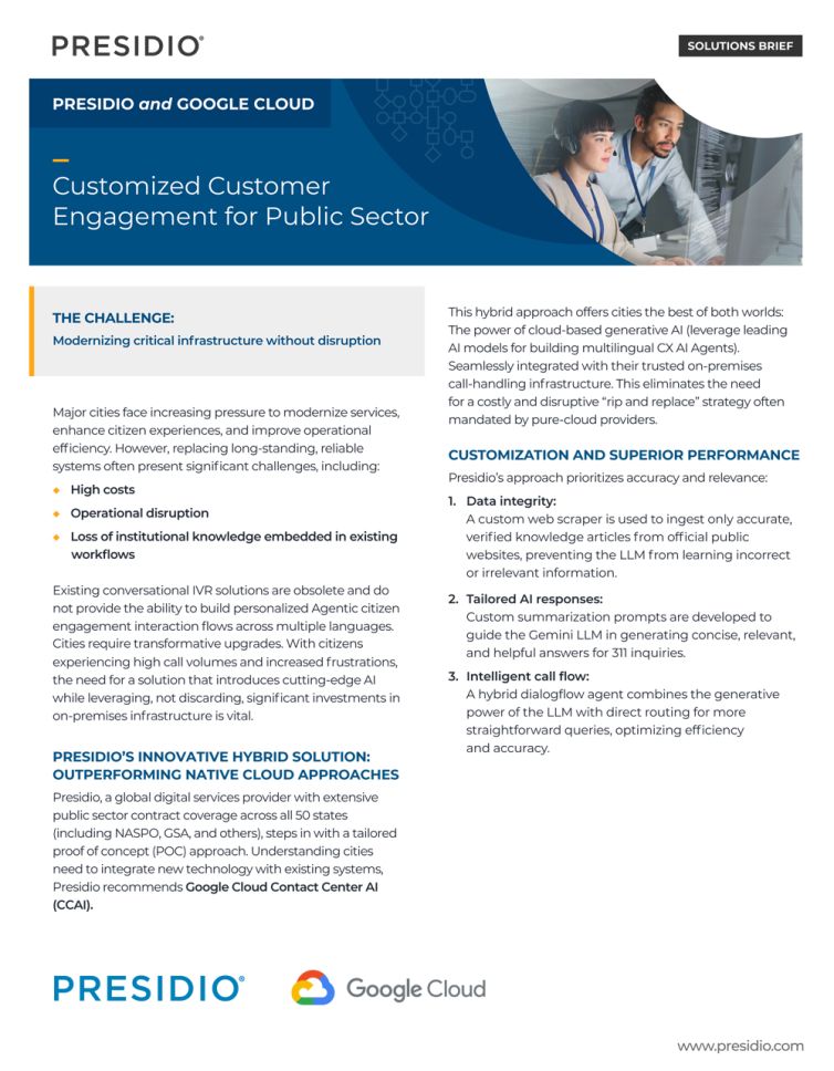 Customized Customer Engagement for Public Sector