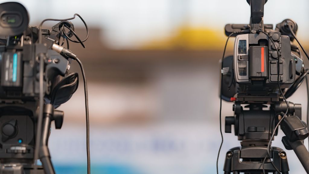 Video camera recording an event