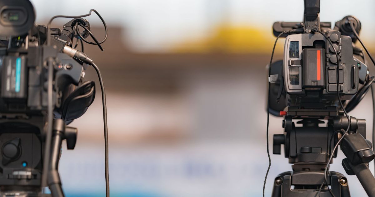 Video camera recording an event