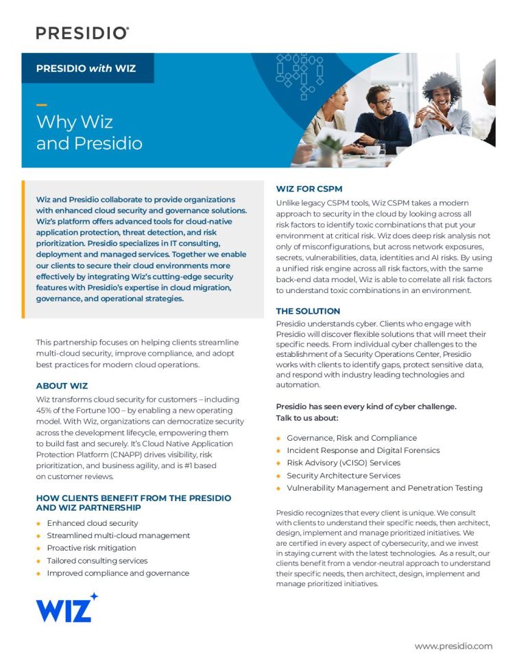 Why Wiz and Presidio