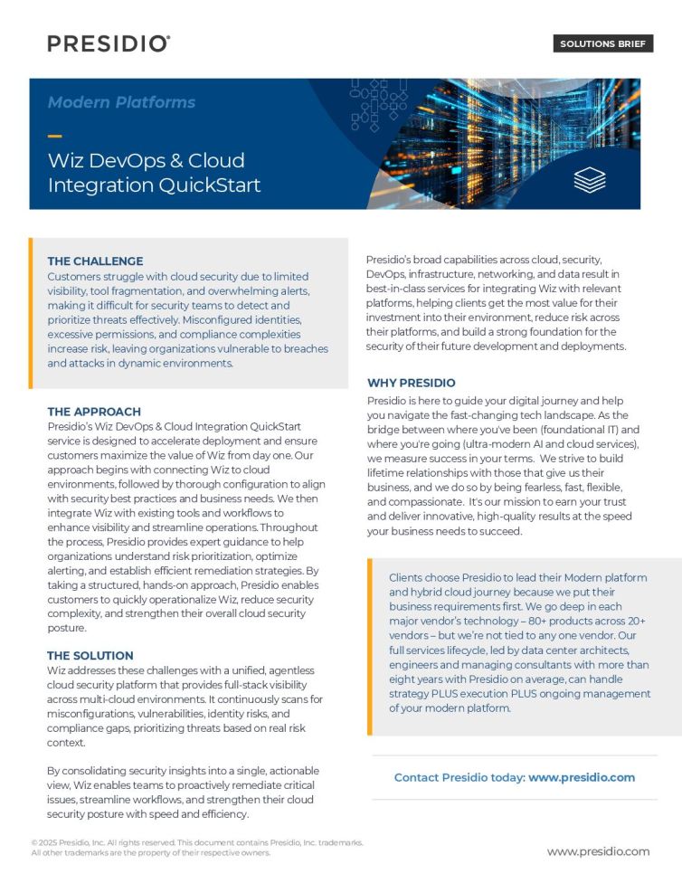 Wiz DevOps & Cloud Integration QuickStart
