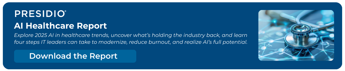 Banner with link to the Presidio 2025 AI healthcare report
