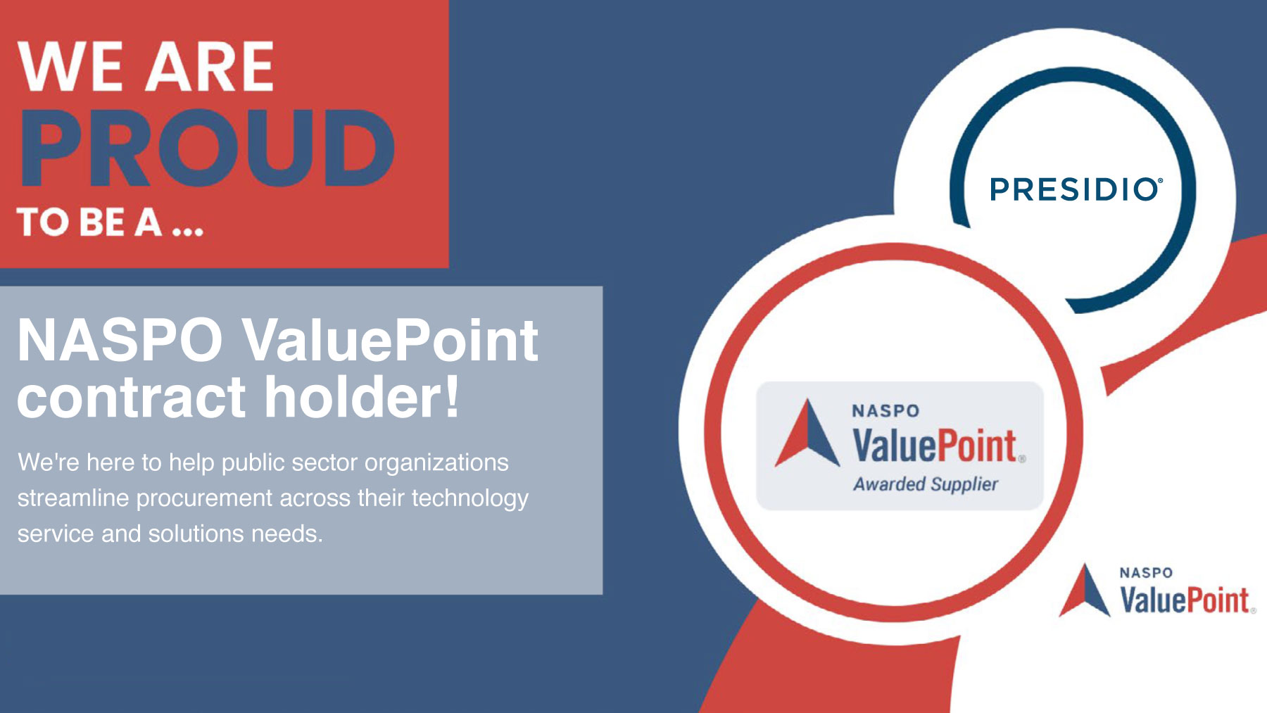 Presidio is a NASPO ValuePoint contract holder