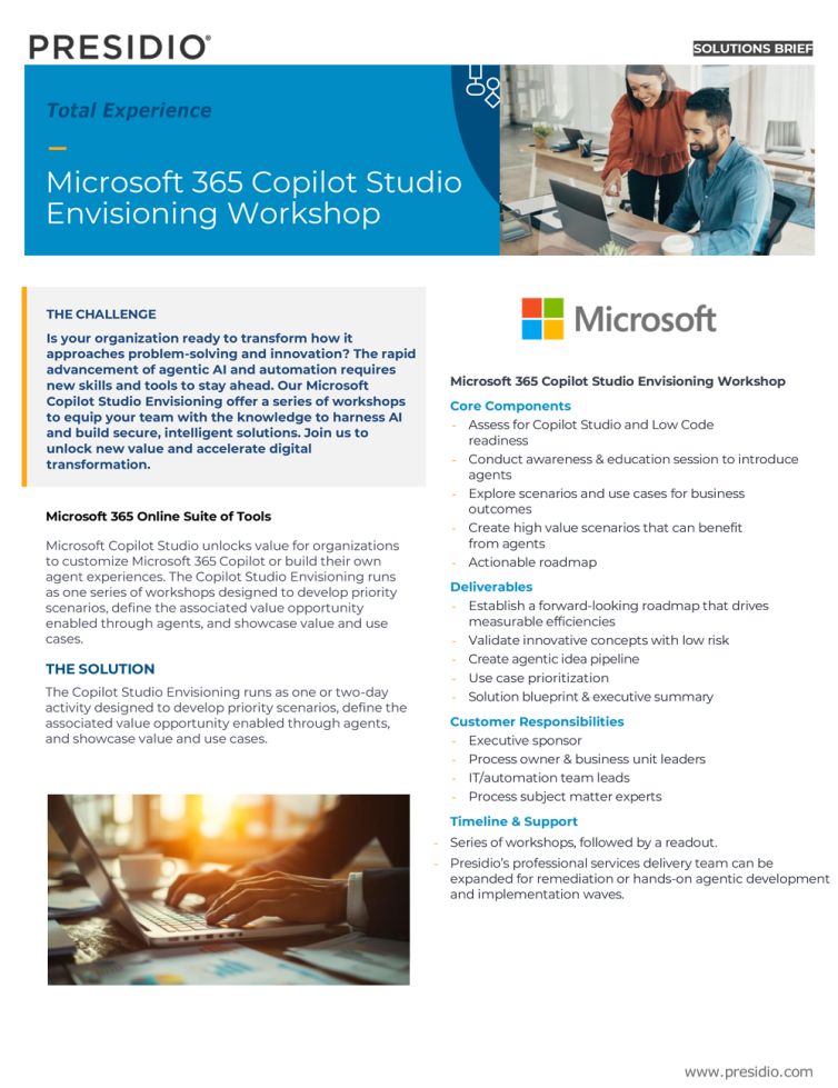 Microsoft 365 Copilot Studio Envisioning Workshop