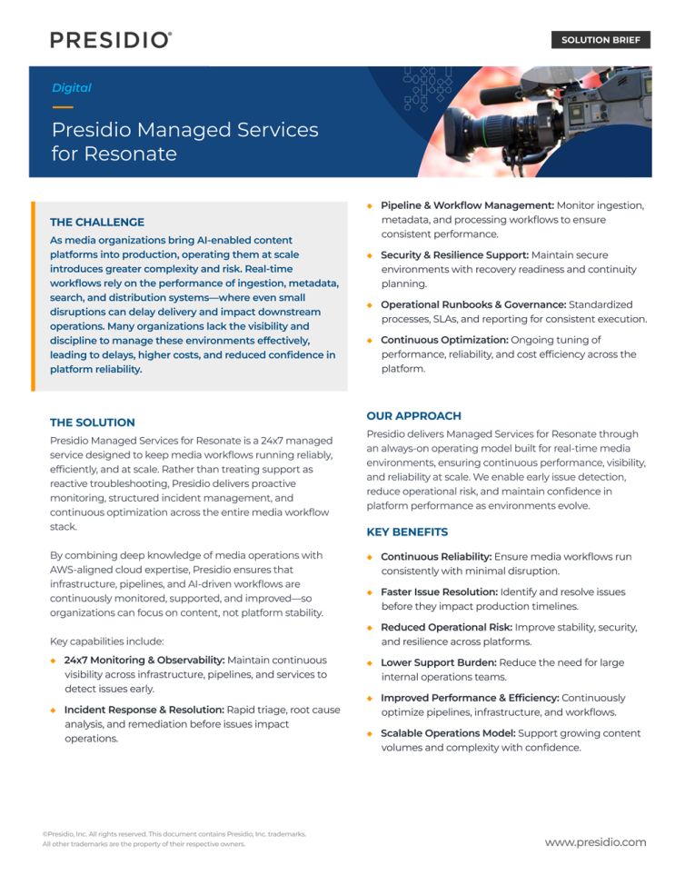 Presidio Managed Services for Resonate