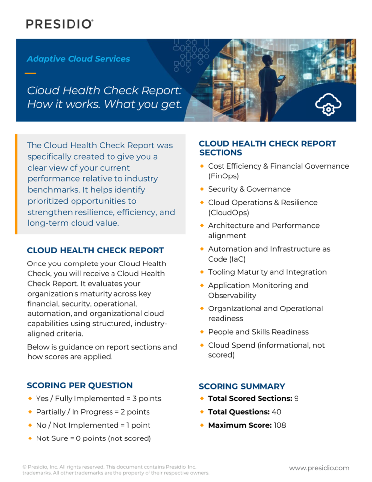 Cloud Health Check Report: How it works. What you get.