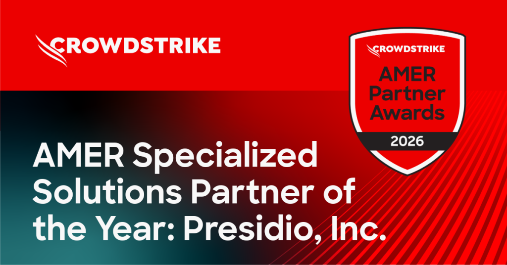 Presidio, a leading global technology services and solutions provider, today announced that it has been named the 2026 CrowdStrike Americas Specialized Solutions Partner of the Year. The award, presented at CrowdStrike’s Americas Partner Symposium, recognizes Presidio’s excellence and leadership in helping organizations strengthen cyber resilience and consolidate protection with the CrowdStrike Falcon® cybersecurity platform.