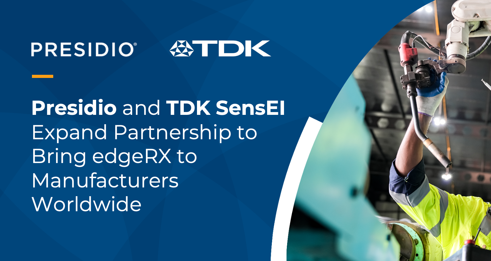 Presidio announced an expanded strategic partnership with TDK SensEI, a global leader in AI-powered industrial platforms. What began as a project to enhance the platform’s reporting and visualization capabilities evolved into a broader engineering collaboration focused on modernizing how industrial machine health data is surfaced, interpreted, and acted on in real manufacturing environments.