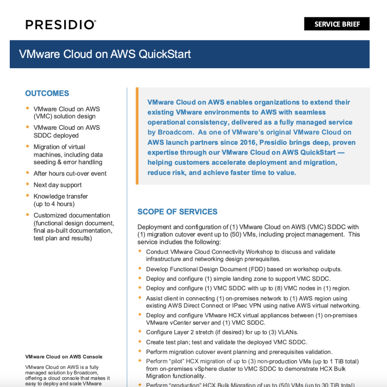 VMware Cloud on AWS QuickStart