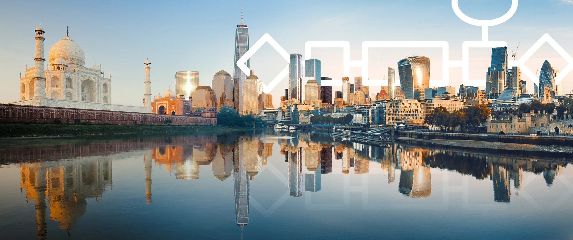 Global skyline background