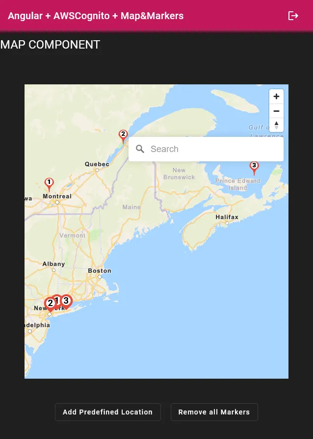 Map with Different Markers