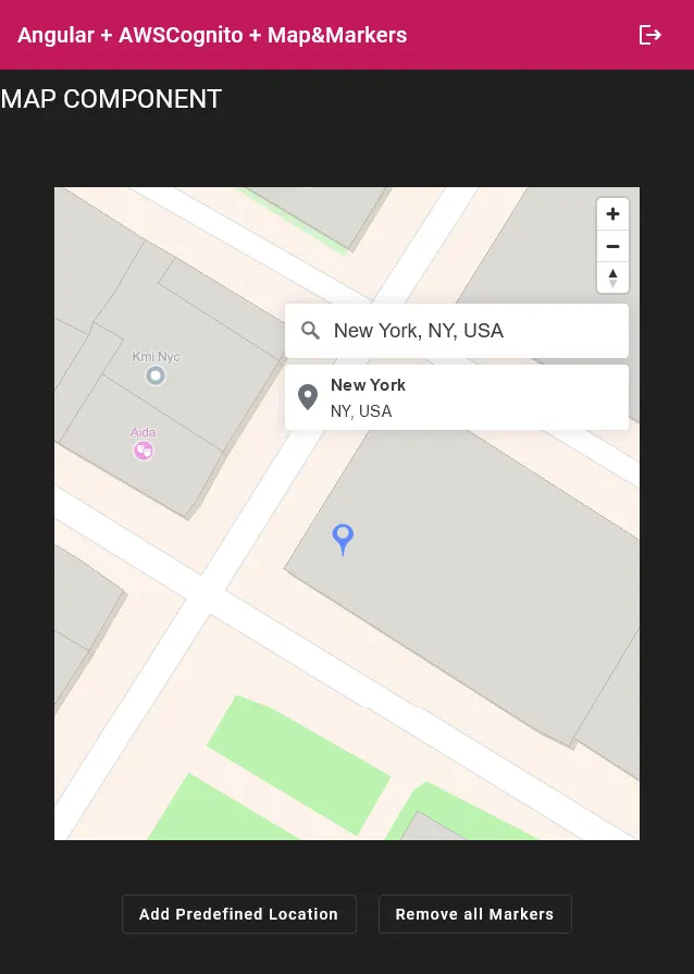 Map Place Index Search