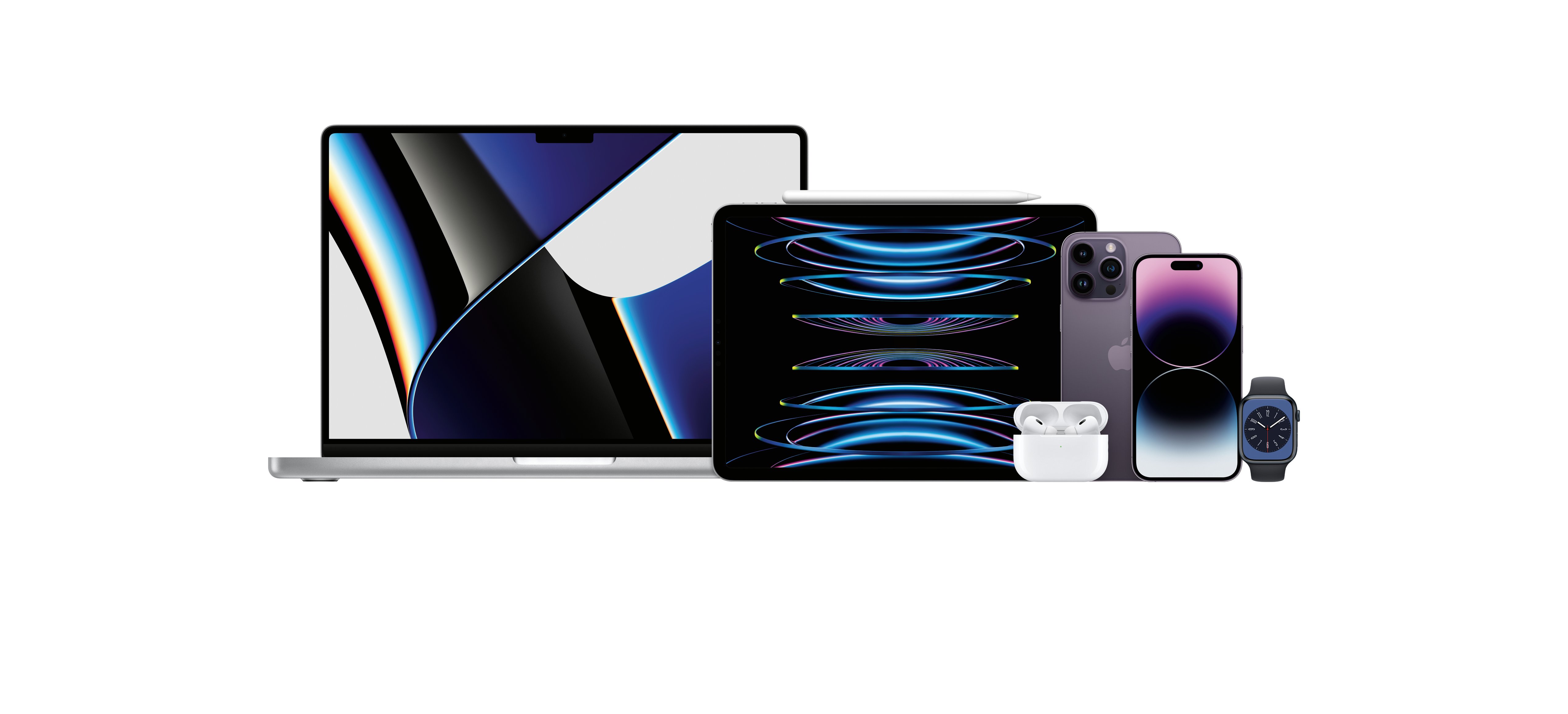 Multi ProductMacBookPro14 iniPadPro11 inApplePencil2nd genAirPodsPro2nd GeniPhone14ProMaxiPhone14ProAppleWatchSeries8PrintUSEN copy