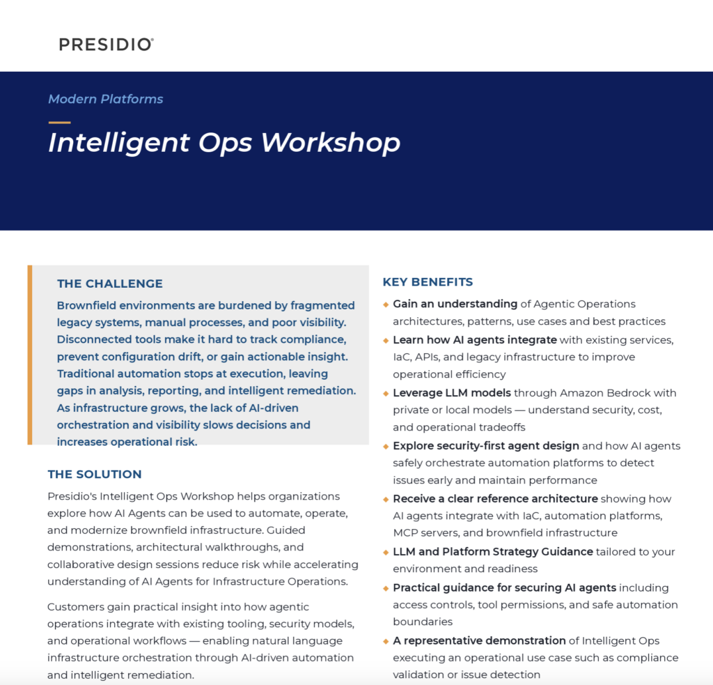 Intelligent Ops Framework