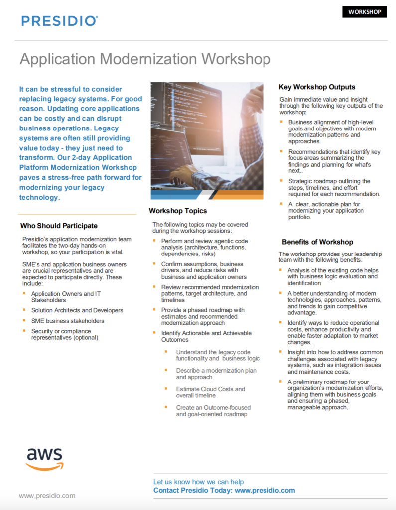 aws application modernization