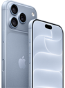 iPhone, glacier colour (light blue), back view showing Ceramic Shield, triple camera system