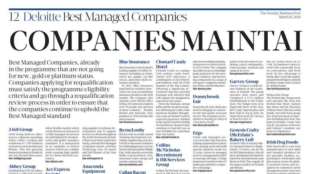 The Sunday Business Post Deloitte Best Managed Companies thumbnail