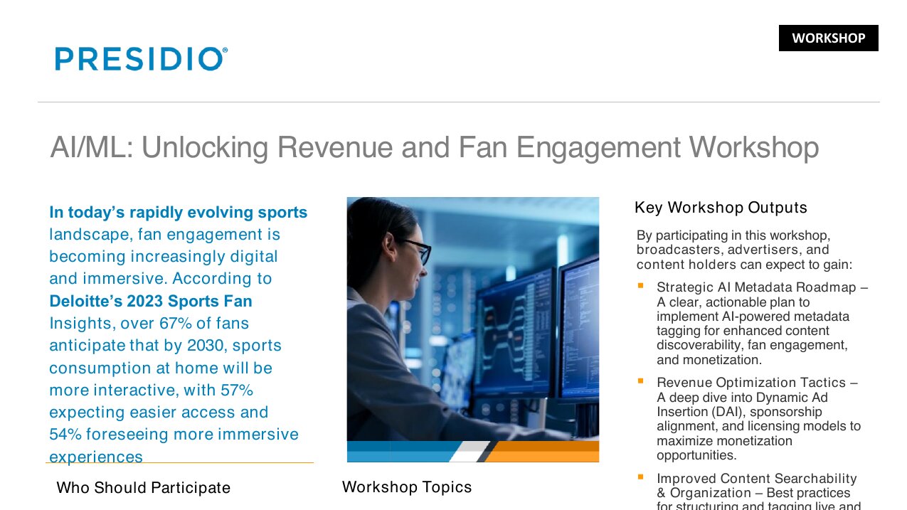 AIML Unlocking Revenue and Fan Engagement Workshop