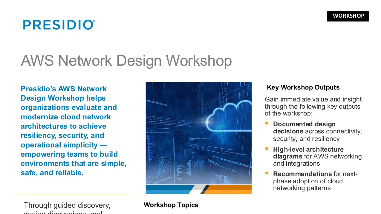 AWS Network Design Workshop Solution Brief