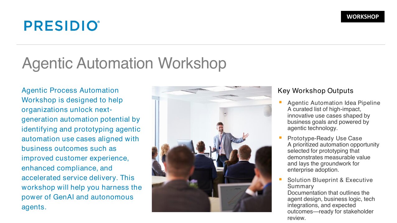 Agentic Automation Workshop One Pager