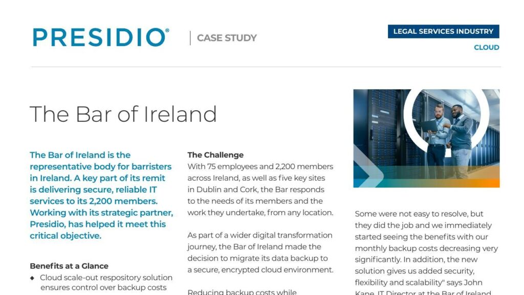 Arkphire Customer Case Study The Bar of Ireland thumbnail