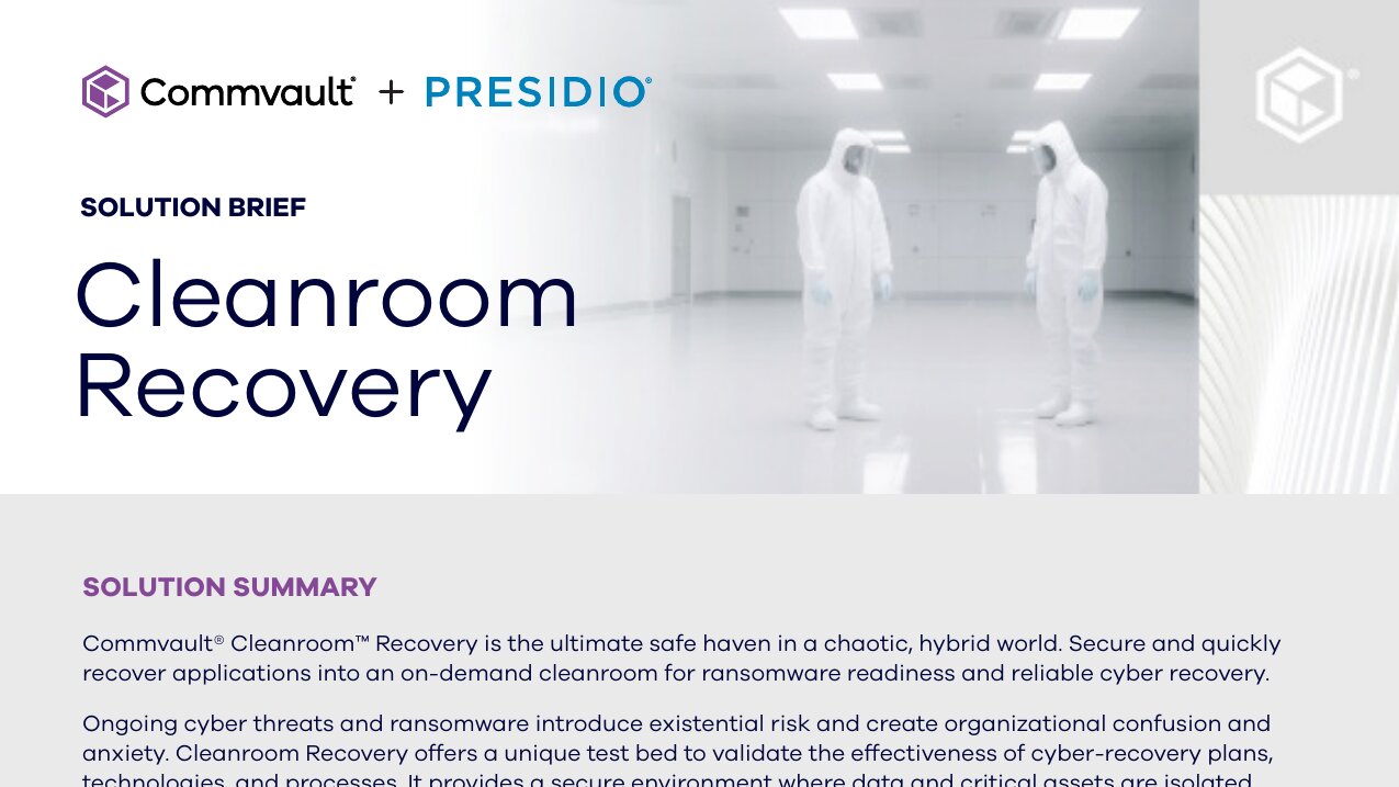 Cleanroom Recovery Solution Brief
