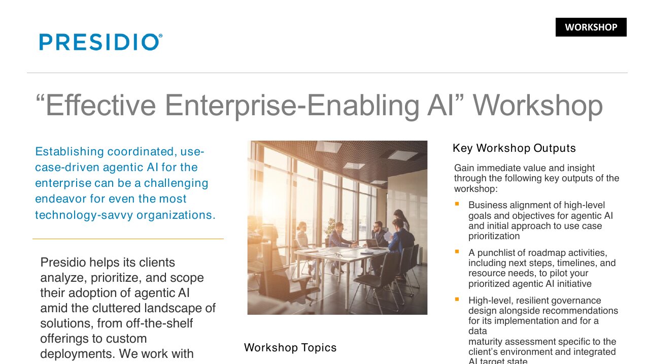 Effective Enterprise Enabling AI Workshop
