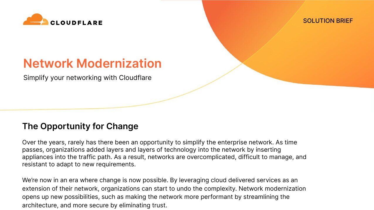 NetworkModernization Solution Brief