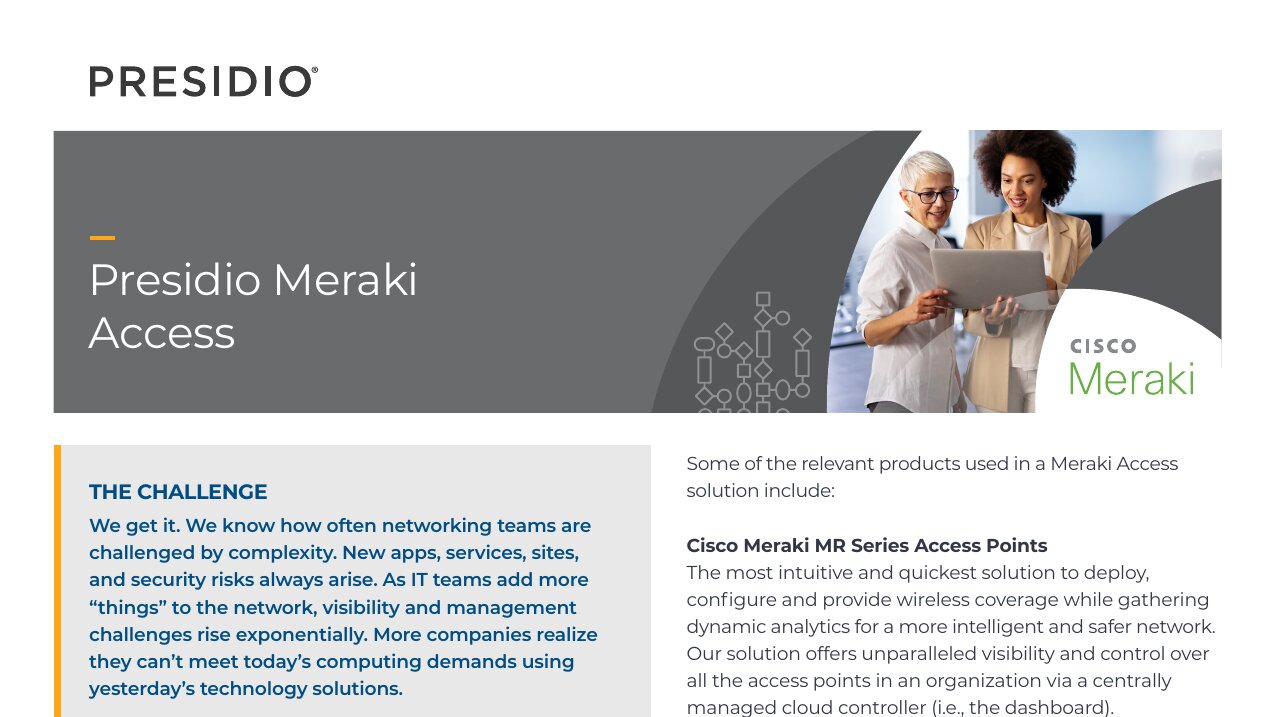 SLICKSHEETS Presidio Meraki Access